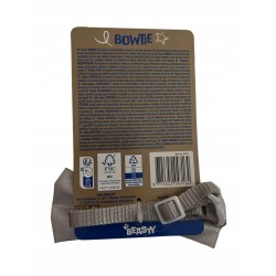 Elegancka muszka dla psa srebrna