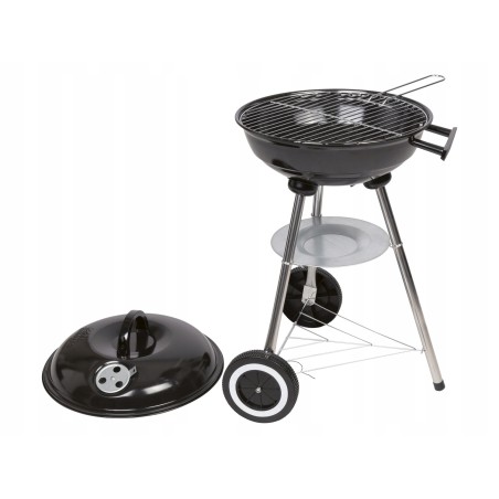 GRILL MEISTER KANSAS Stylowy grill kulisty na węgiel drzewny Ø 34 cm kółka