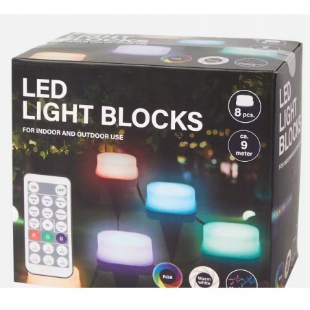 Bloczki oświetleniowe LED Girlanda 8 żarówek