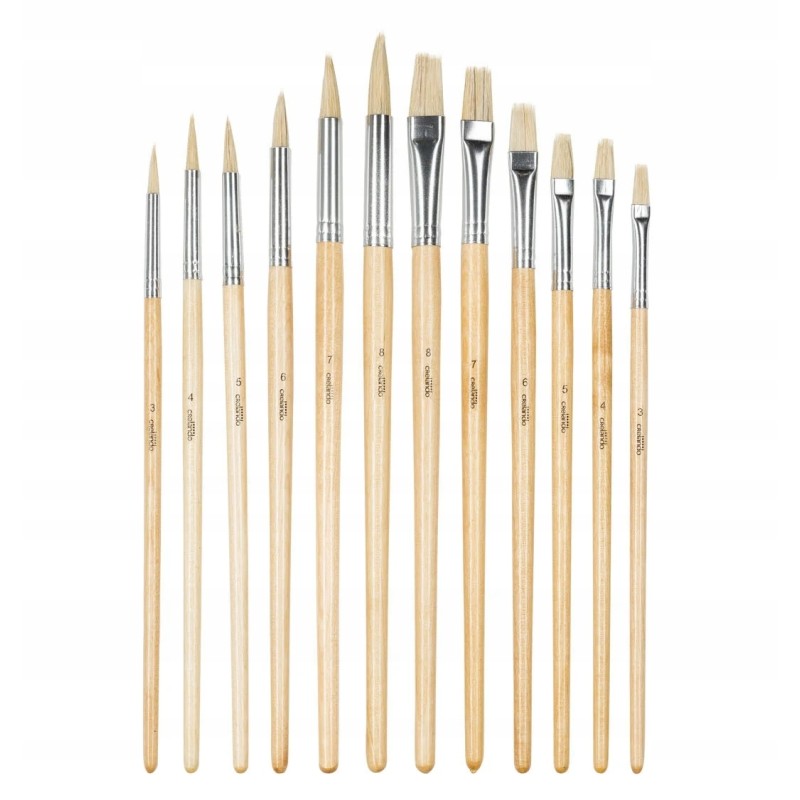 Pędzelki syntetyczne Crelando 7 sztuk