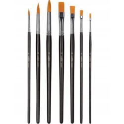 Pędzelki syntetyczne Crelando 7 sztuk