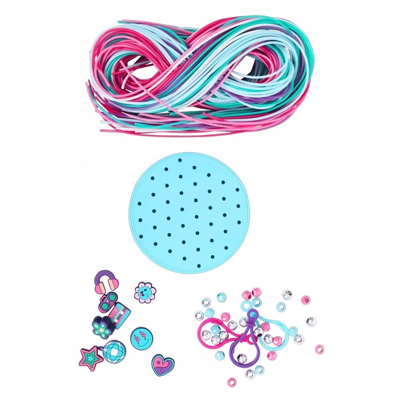 Avec Disco Scoubidou Zestaw do tworzenia bransoletek niebiesko/zielone