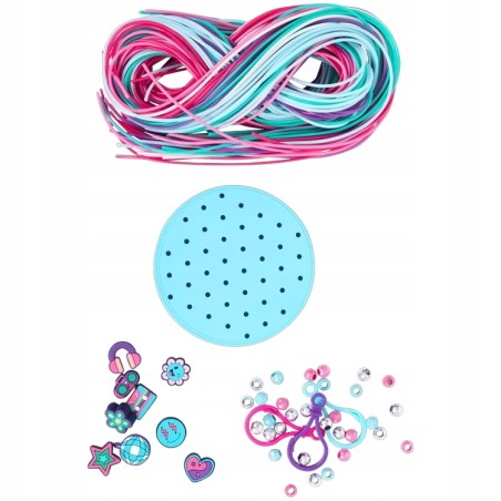 Avec Disco Scoubidou Zestaw do tworzenia bransoletek niebiesko/zielone