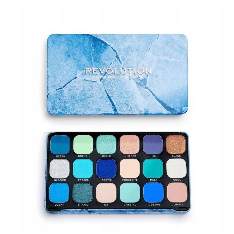Paleta cieni Makeup Revolution Prasowane metaliczne