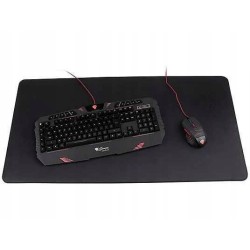 CRELANDO Podkładka pod mysz i klawiaturę 60 x 35cm CZARNA/BEŻOWA (14/G-358)