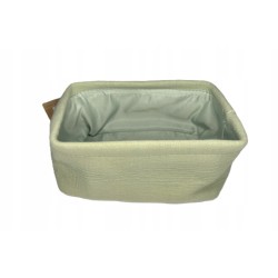 Muślinowy kosz pojemnik zielony 20x14x10 CM