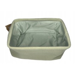 Muślinowy kosz pojemnik zielony 20x14x10 CM
