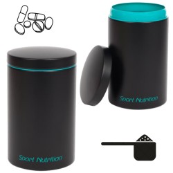 Pojemnik Słoik na Suplementy Odżywki Białkowa dla Sportowców Siłownia 2,4L