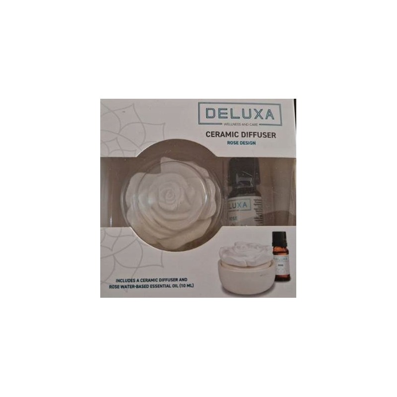 Dyfuzor ceramiczny DELUXA lotos + olejek z drzewa sandałowego (10 ml)