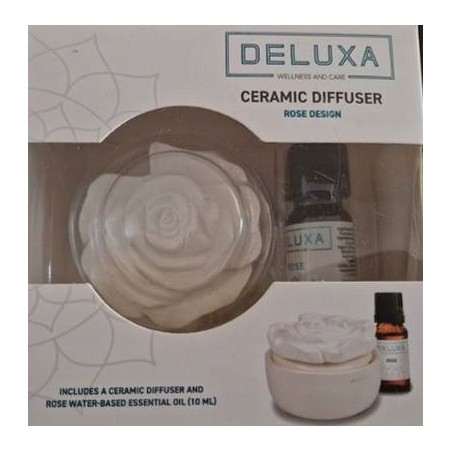Dyfuzor ceramiczny DELUXA lotos + olejek z drzewa sandałowego (10 ml)