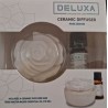 Dyfuzor ceramiczny DELUXA lotos + olejek z drzewa sandałowego (10 ml)