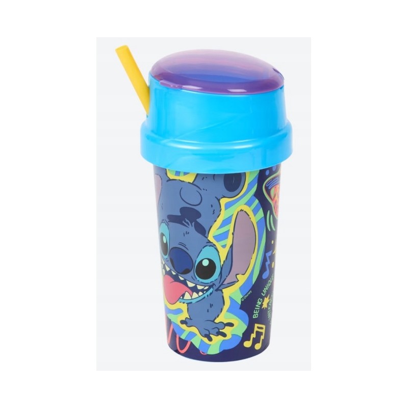 STITCH DISNEY Kubek do picia z pojemnikiem na przekąski
