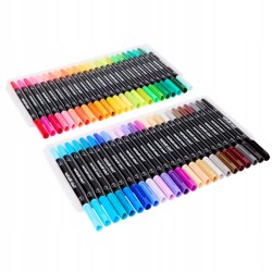 REWELACYJNY Zestaw Markerów z cienkopisem i piórem pędzelkowym KREATYWNE