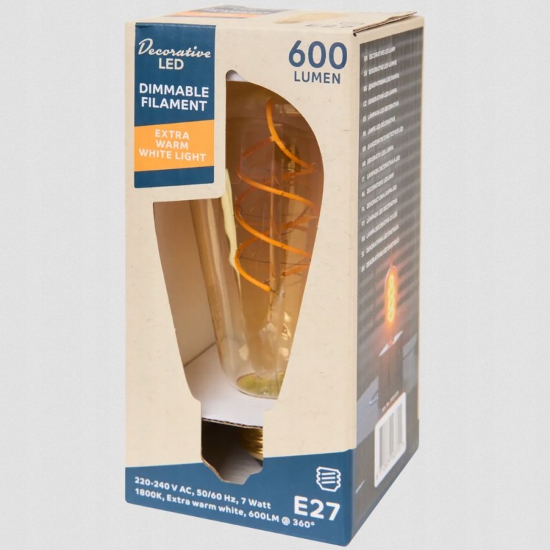 Żarówka 600 lumen, extra warm white light E27