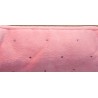 Piórnik saszetka kosmetyczka pluszowa różowa z cyrkonie glamour