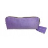 Piórnik saszetka kosmetyczka pluszowa fioletowa w cyrkonie glamour