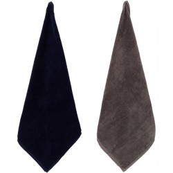 Ręczniki kuchenne velours 50x50 cm 2 szt szary granat