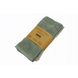 Ręczniki kuchenne 50x50 cm 2 szt bawełna szary zielony