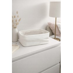 Muślinowy kosz pojemnik ecru 20x14x10CM