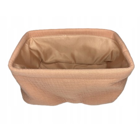 Muślinowy kosz pojemnik różowy 20x14x10 CM