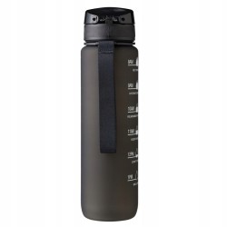 Butelka sportowa CRIVIT 1000 ml motywacyjna, shaker 1 Litr czarny