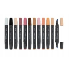 Promarkery Crelando, markery, 2-6mm, zestaw 12 szt.