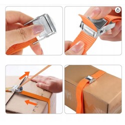 Pas transportowy spinający bagaż do walizki pomarańczowy 2,5 cm x 3,5 m