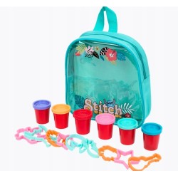 CIASTOLINA STITCH Plecak z masą plastyczną 6 kolorów 10 foremek