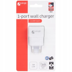 Ładowarka sieciowa USB-A uniwersalna 5W1.0A szybka