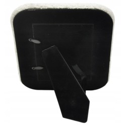 Ramka na jedno zdjęcie 10x13 cm z nóżką boucle biała