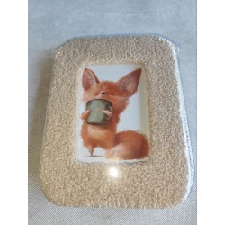 Ramka na jedno zdjęcie 10x13 cm z nóżką boucle beżowa