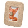 Ramka na jedno zdjęcie 10x13 cm z nóżką boucle beżowa