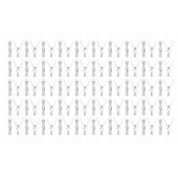 KLAMRE KLAMERKI DO PRANIA NA UBRANIA KOMPAKTOWE 50 SZTUK BIAŁE MOCNE