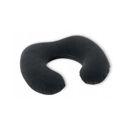 TopMove poduszka podróżna dmuchana rogal na szyję welur czarna