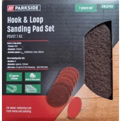ZESTAW TARCZ SZLIFIERSKICH z DYSKIEM na RZEP PARKSIDE- 7 ELEMENTÓW