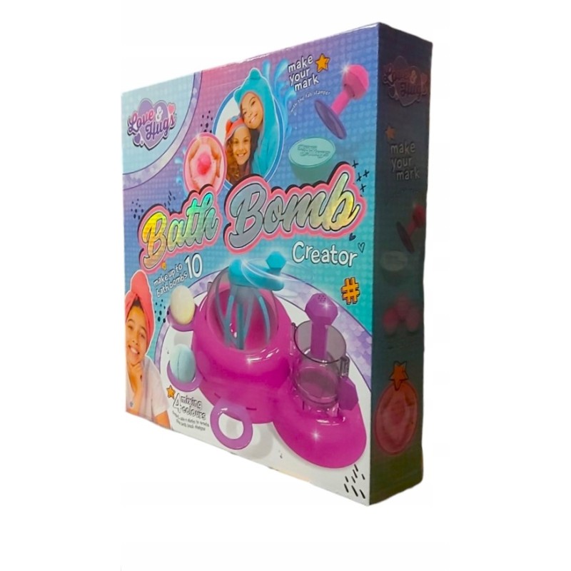 Zestaw do tworzenia kul kąpielowych Action 10 kul fioletowy plastik