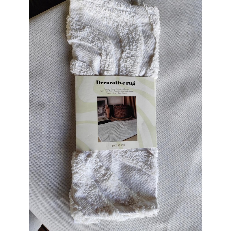 DYWANIK 50x80 FALE biały łazienka pokój dzienny sypialnia