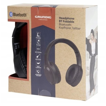 Słuchawki Bluetooth GRUNDIG Bezprzewodowe Nauszne Składane Bass