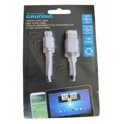 Kabel Grundig USB - microUSB typ B 1 m biały