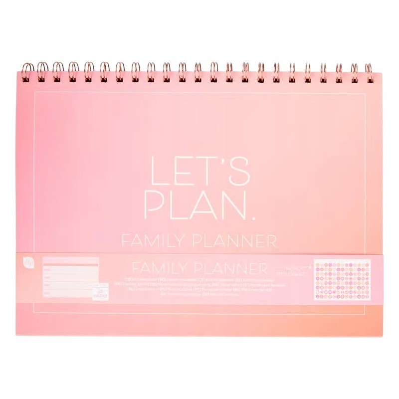 PLANER 2025 TYGODNIOWY PIONOWY KALENDARZ CODZIENNY SPIRALNY NAKLEJKI MOREL