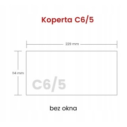 Koperta z okienkiem C6/C5 (114 x 229 mm) biały 25 szt.