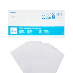 Koperta z okienkiem C6/C5 (114 x 229 mm) biały 25 szt.