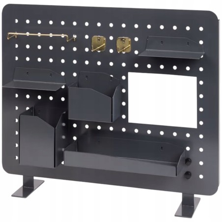 PANEL PEGBOARDOWY ŚCIANKA NARZĘDZIOWA STOJĄCA NA NARZĘDZIA DO GARAŻU CZARNA