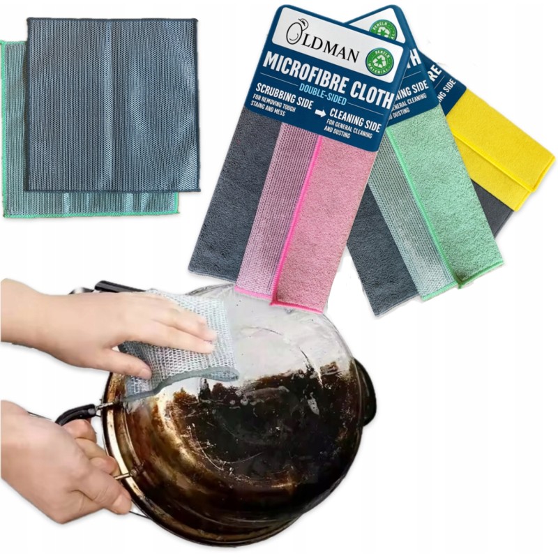 Druciane ściereczki ŚCIERKA Magiczna stalowa 31x31cm czyścik druciak 2szt