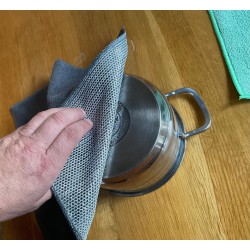 Druciane ściereczki ŚCIERKA Magiczna stalowa 31x31cm czyścik druciak 2szt