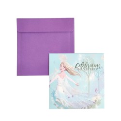 Zaproszenia Kartki z zaproszeniem Zestaw z kopertami 8szt Frozen 12x12cm