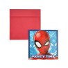 Zaproszenia urodzinowe kartki 8 szt koperty Spiderman