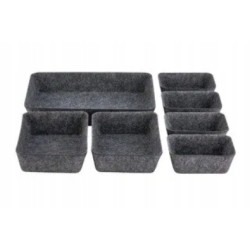 Livarno home Organizer filcowy, zestaw 7 elementów (szary) Z recyklingu
