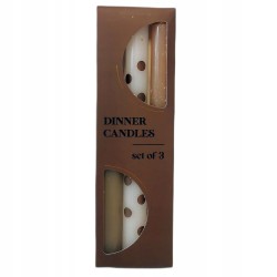 ŚWIECZKI STOŁOWE X 3 Dom Stół Dekoracja Kolacja Przyjęcie