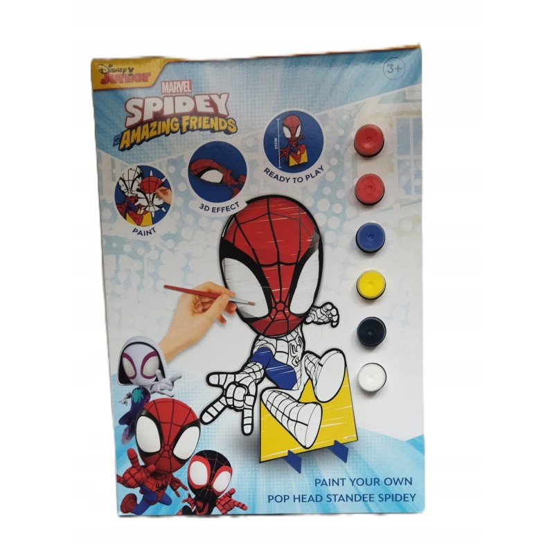 Wymaluj postać 3D Marvel Spidey Amazing Friends - 6 farbek, pędzelek 30x20